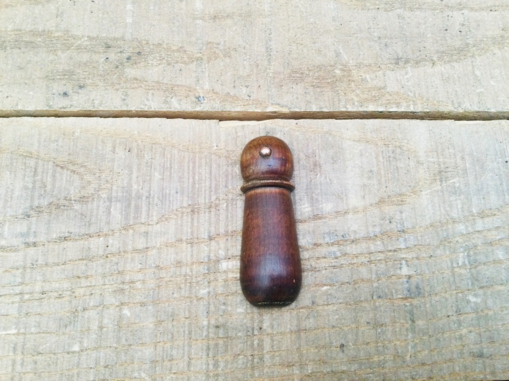 Vintage Wooden Copper Fitted Key Hole Escutcheon Key Hole Cover