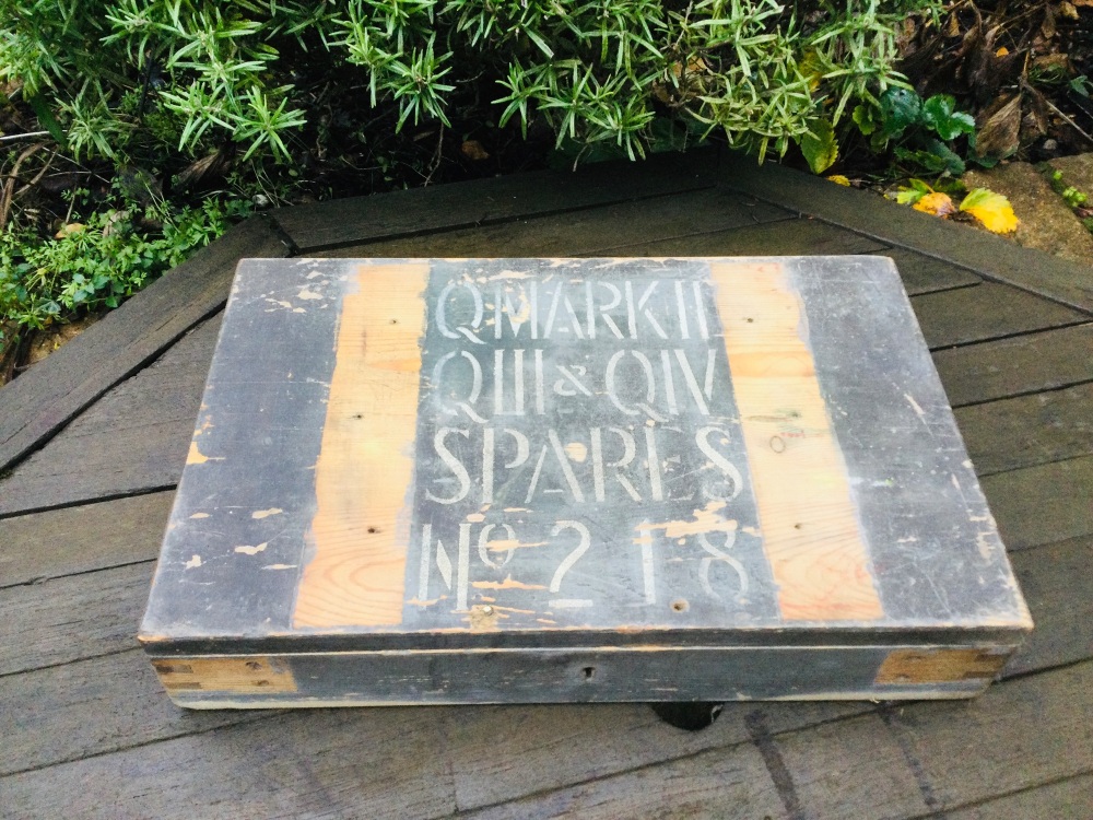 Vintage British Military Wooden Spares Box