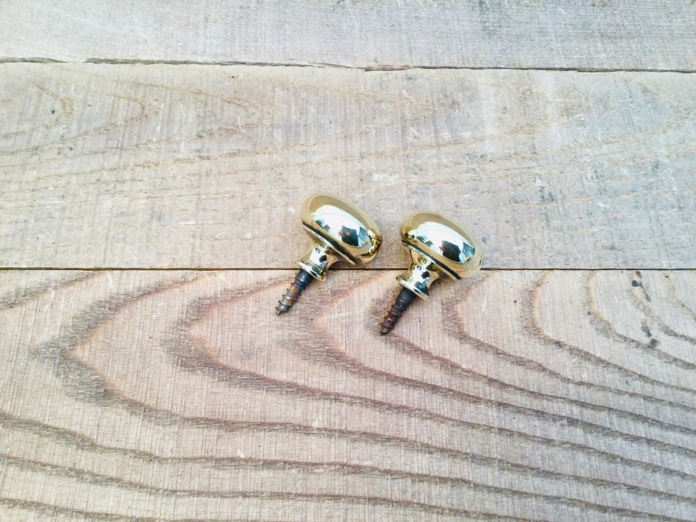 Vintage Reclaimed Brass Door /Drawer Knobs