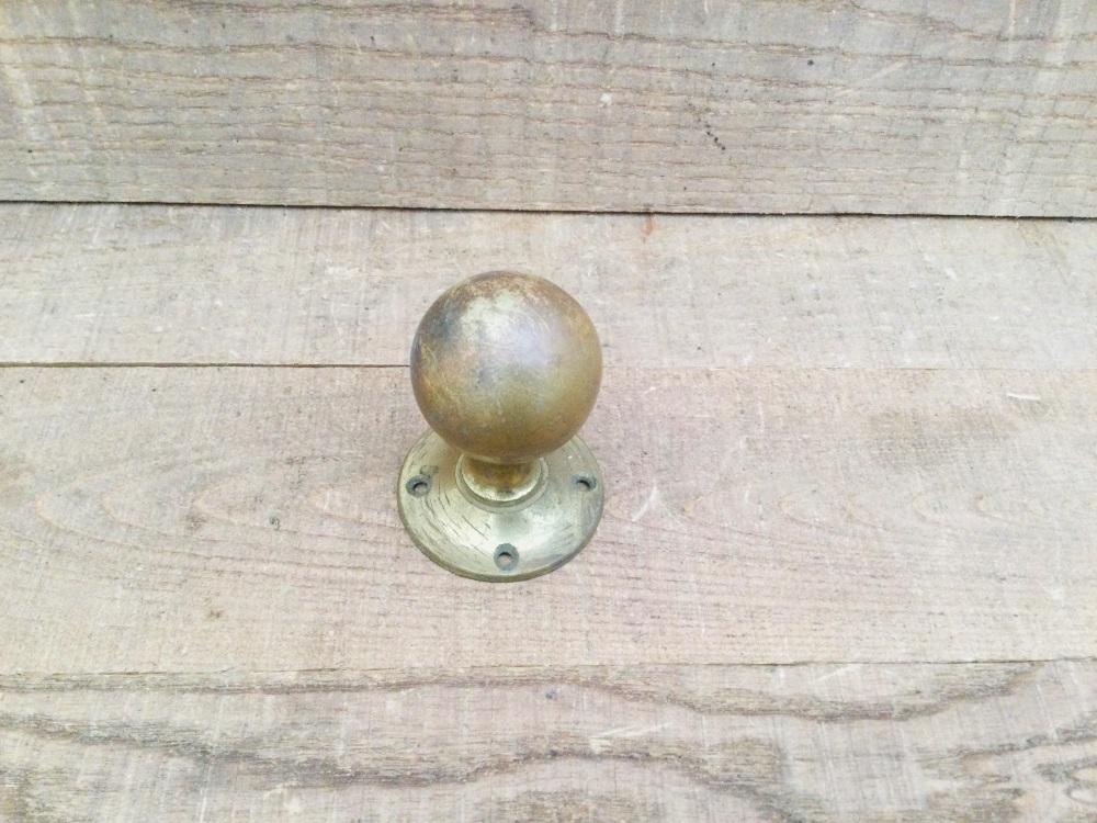 Vintage Reclaimed 45mm Round Brass Door Knob Handle