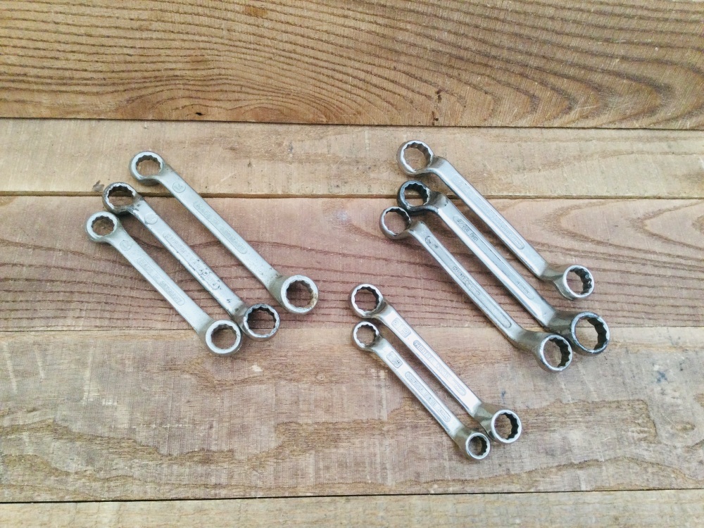 8 Vintage Made In Germany / Herma Off Set Ring Spanners