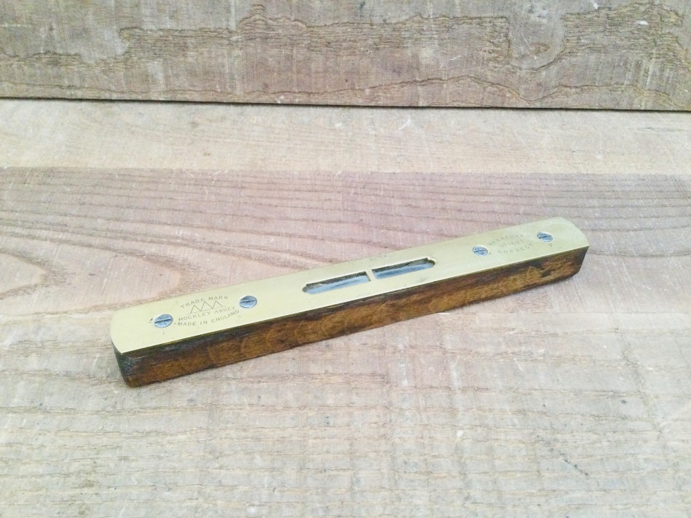 Vintage Rabone & Sons Hockley Abbey Birmingham England 10" Brass Plated Spirit Level