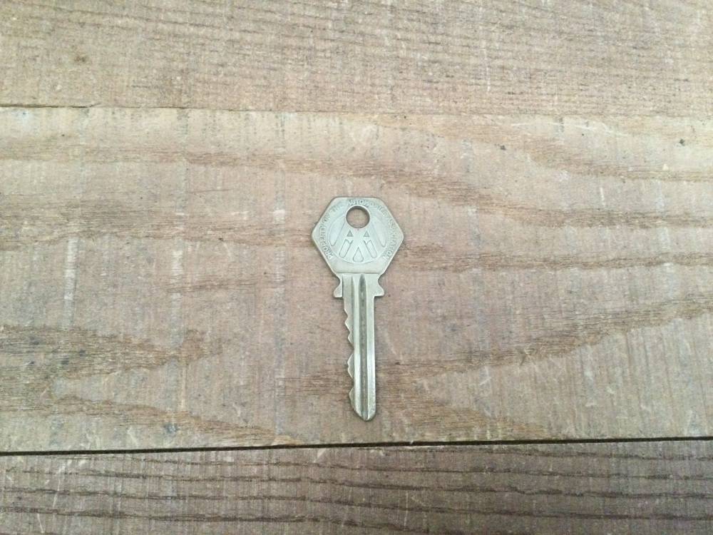 Vintage Yale 2053431 AA Brass Automobile Association Key for Emergency Box