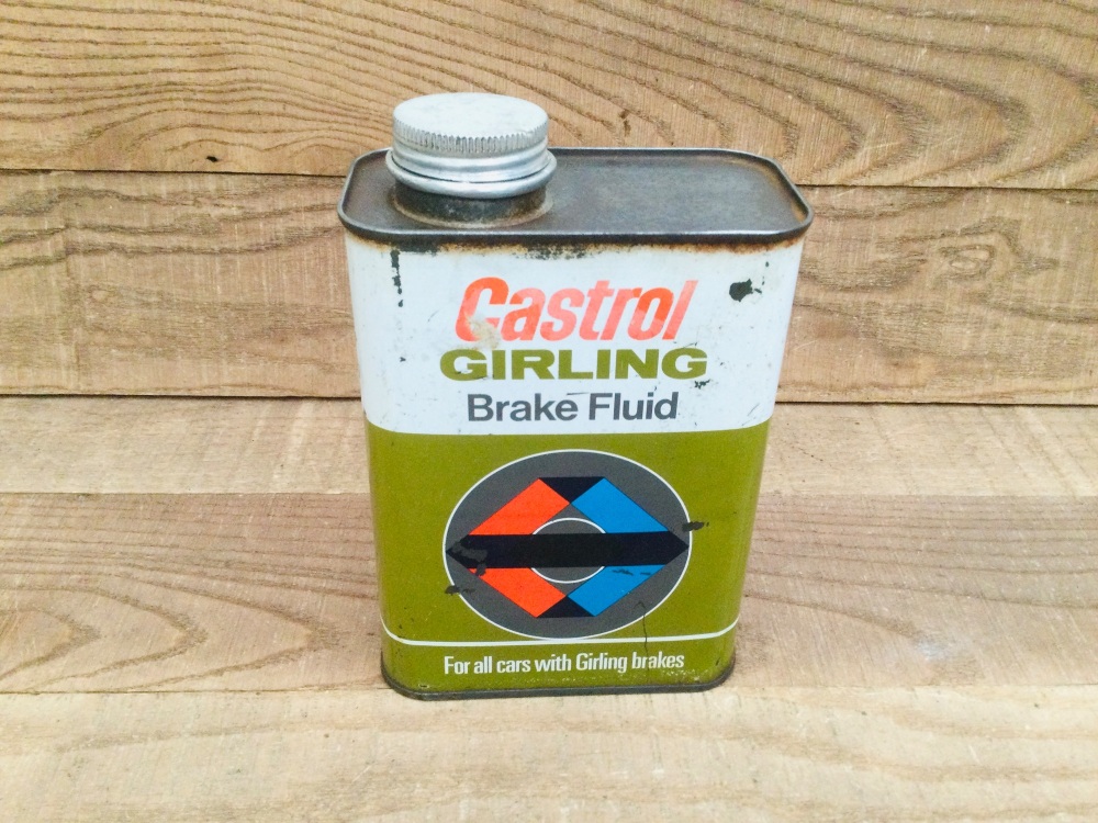 Vintage Castrol Girling Brake Fluid 1 Quart Can