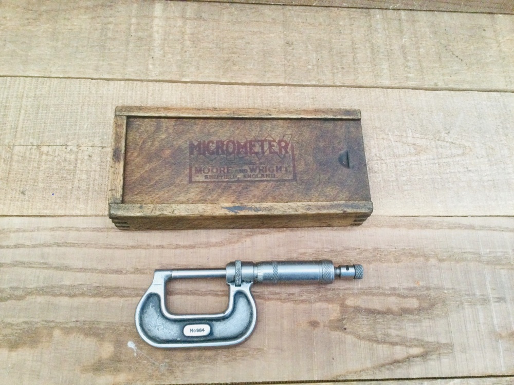Vintage Moore & Wright No. 964 0-1&rdquo; Micrometer