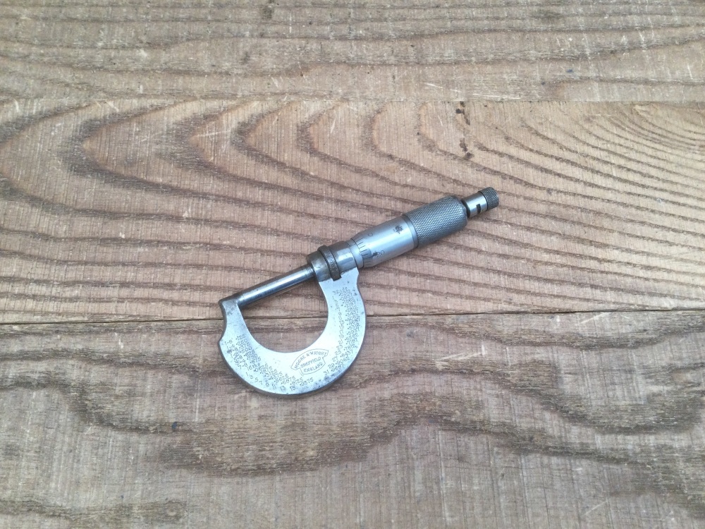 Vintage Moore & Wright Sheffield No. 961SB 0-1&rdquo; Micrometer