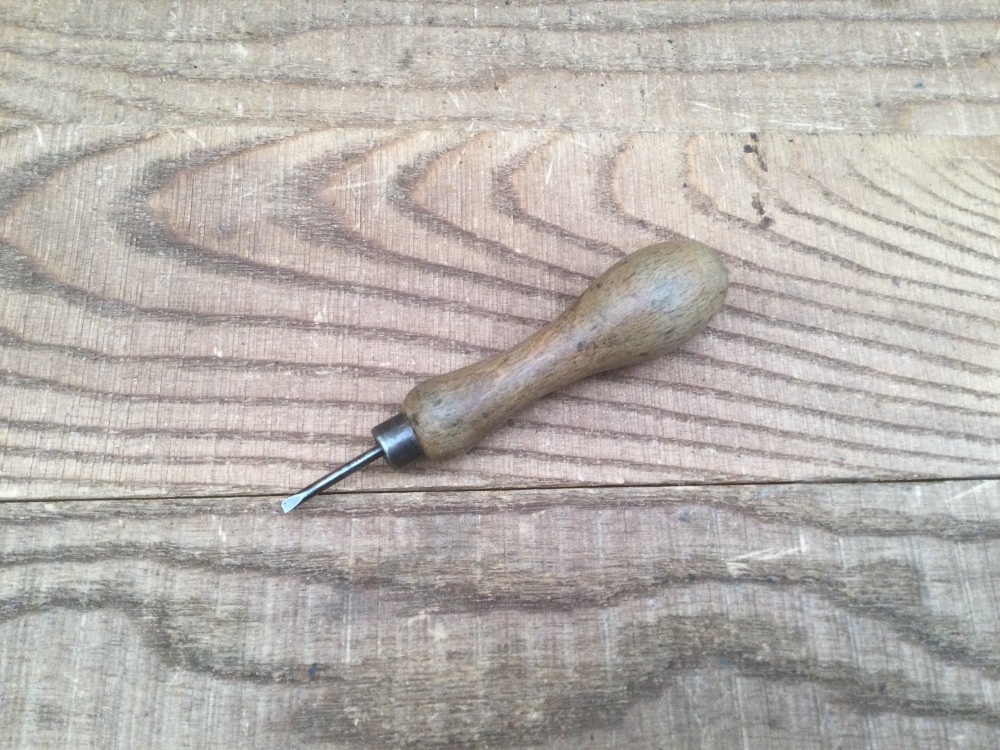 Vintage Carpentry Beechwood Brad Awl
