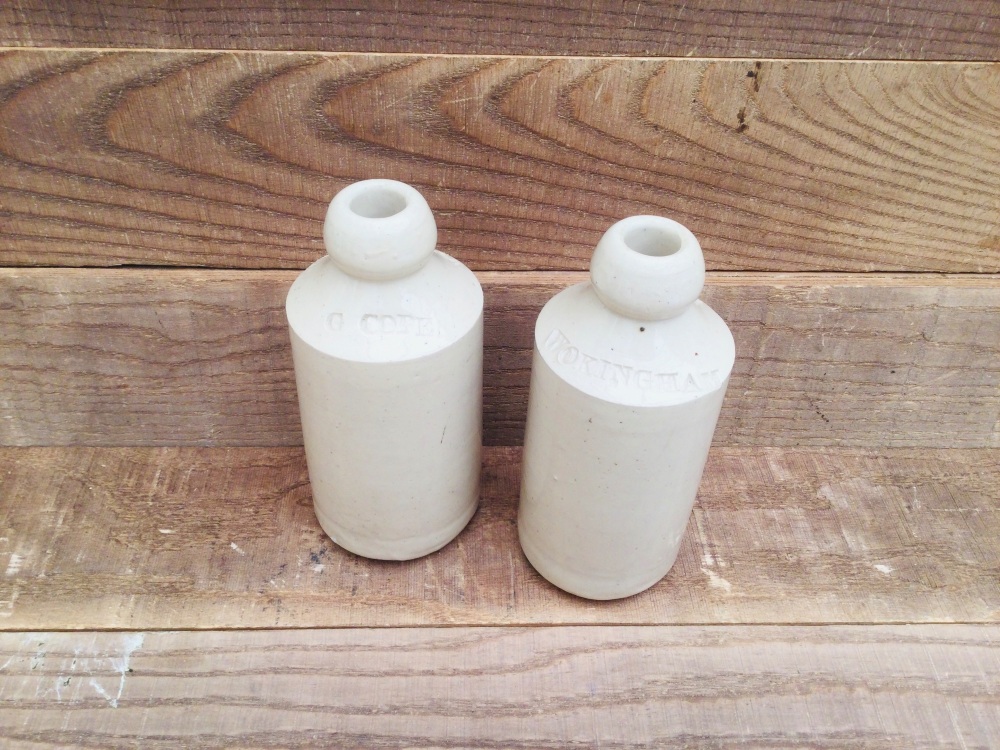 Vintage Stoneware Ginger Beer Bottles - G Cope Wokingham