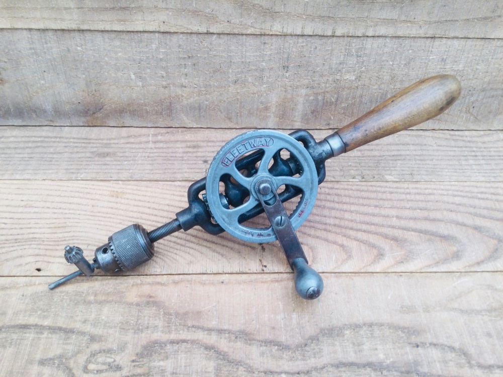 Vintage Fleetway Double Pinion Hand Drill Made In England