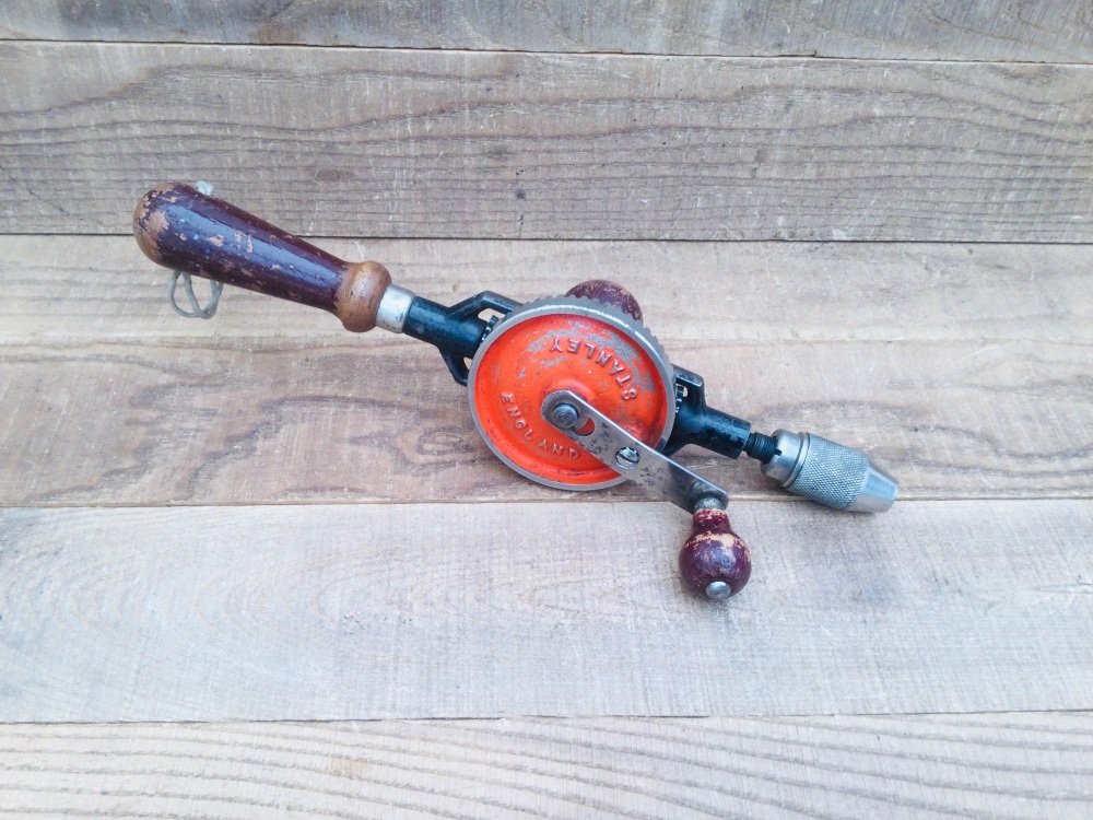 Vintage Stanley No. 803 Double Pinion Egg Beater Hand Drill