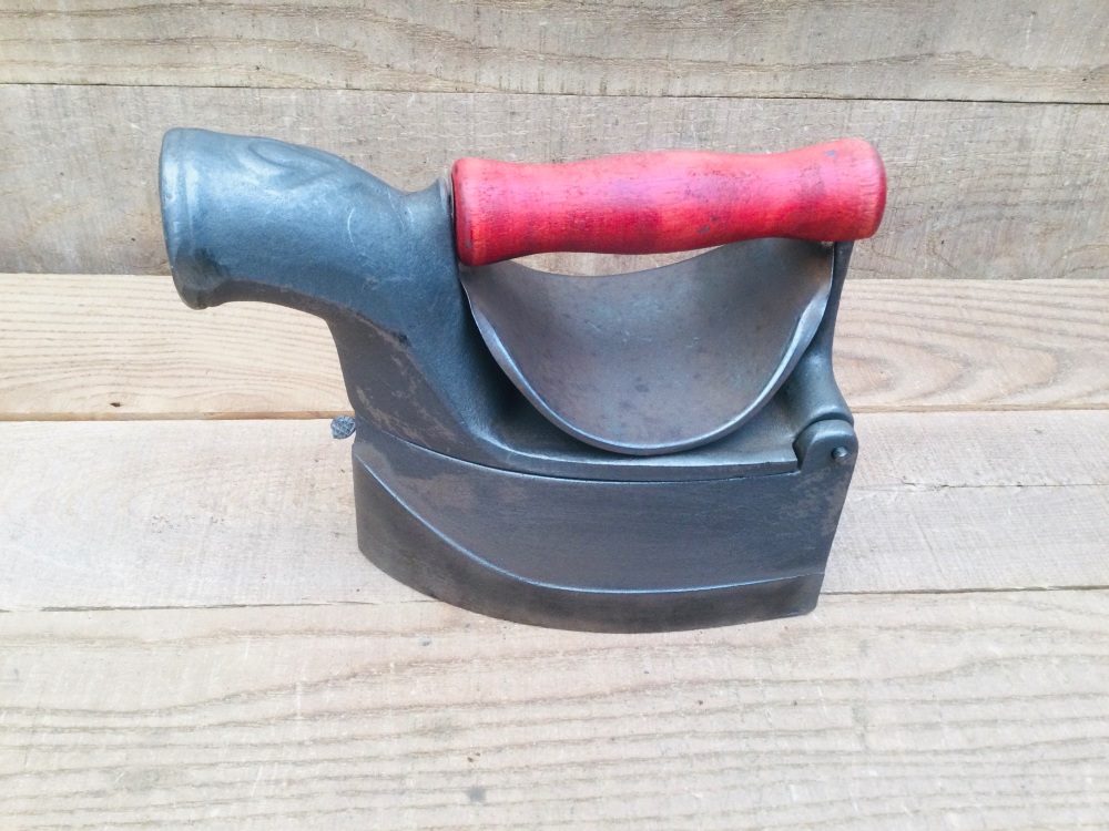 Antique Unused Cast Iron Charcoal Iron