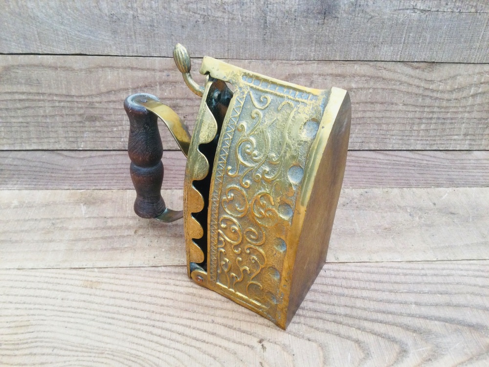 Brass Charcoal Flat Iron