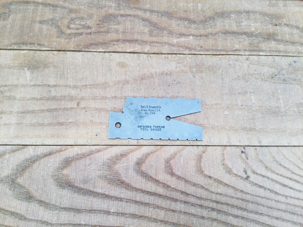 Vintage L.S. STARRETT No.284 29&deg; Degree Screw Thread Tool Gauge