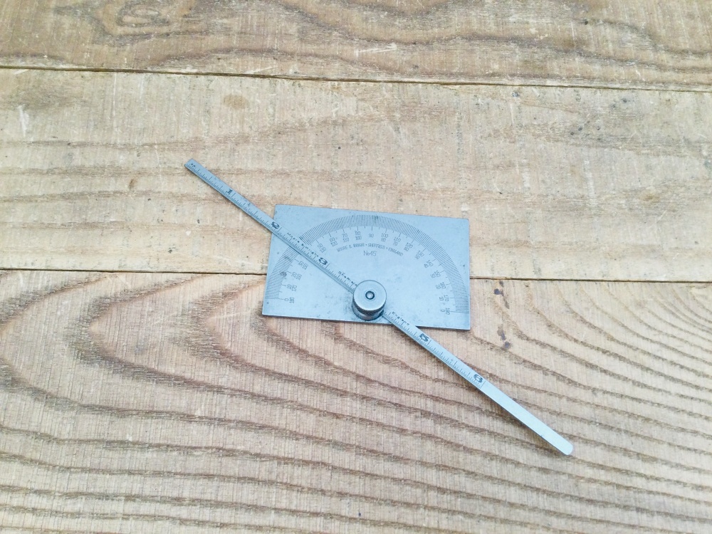 Moore & Wright No. 45 Protractor & Depth Gauge Made In England