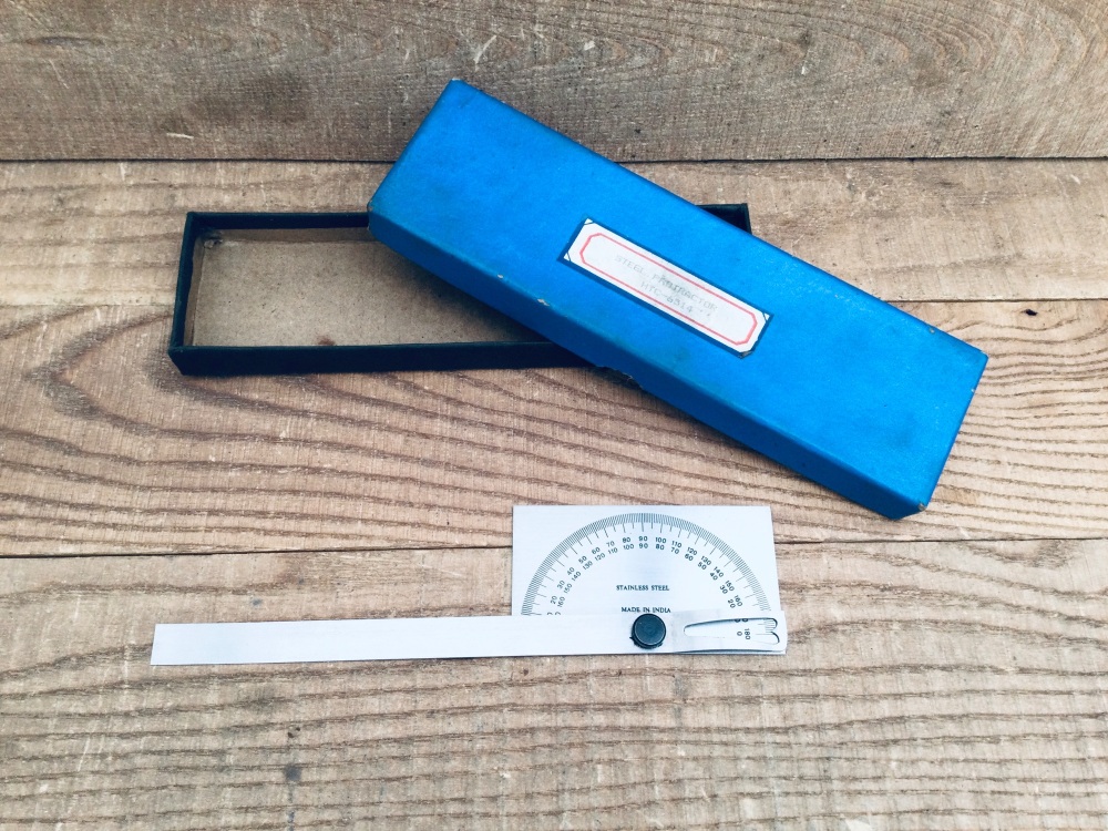 HTC 6541 Steel Protractor Rectangular Head & Original Box