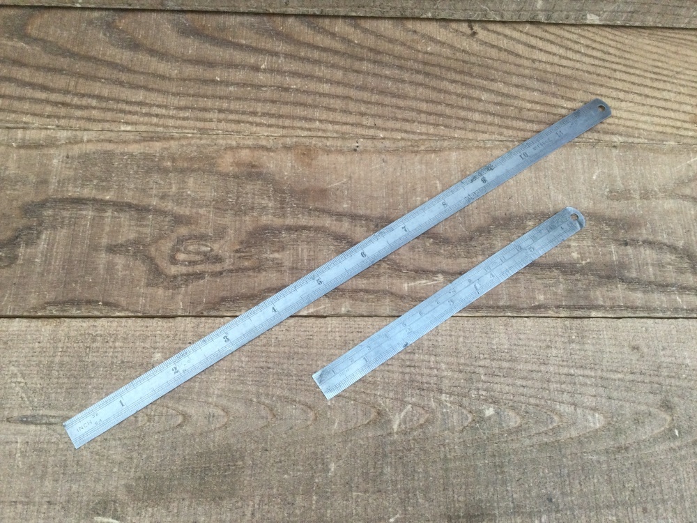 Vintage Fischer & Co England No.864E & F196M Engineers Steel Rules