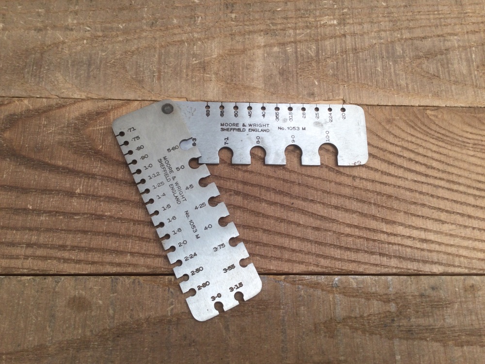 Vintage Moore & Wright No: 1053M Wire Gauge