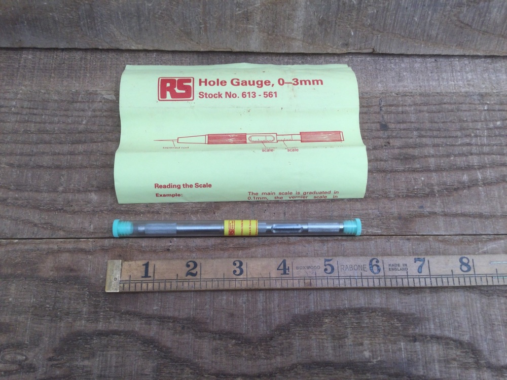 RS Components Hole Gauge 613-561 0 - 3mm Telescopic Bore Gauge