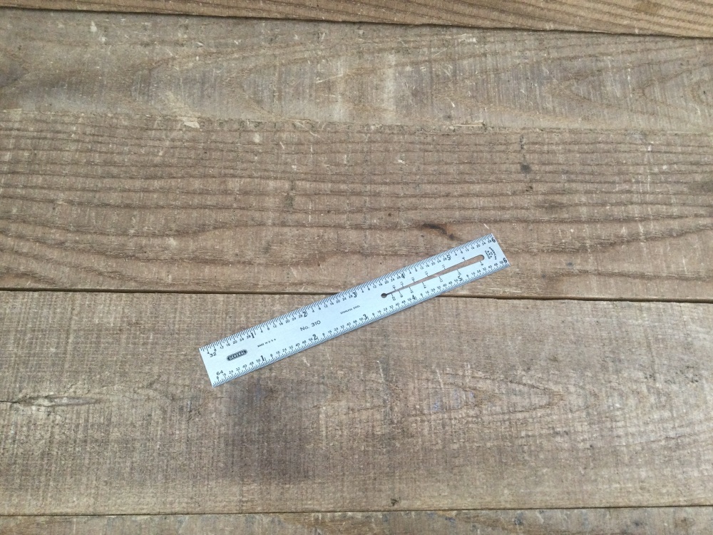 General Tools USA No. 310 6" Steel Rule with B & S Wire Gauge 32nds, 64ths