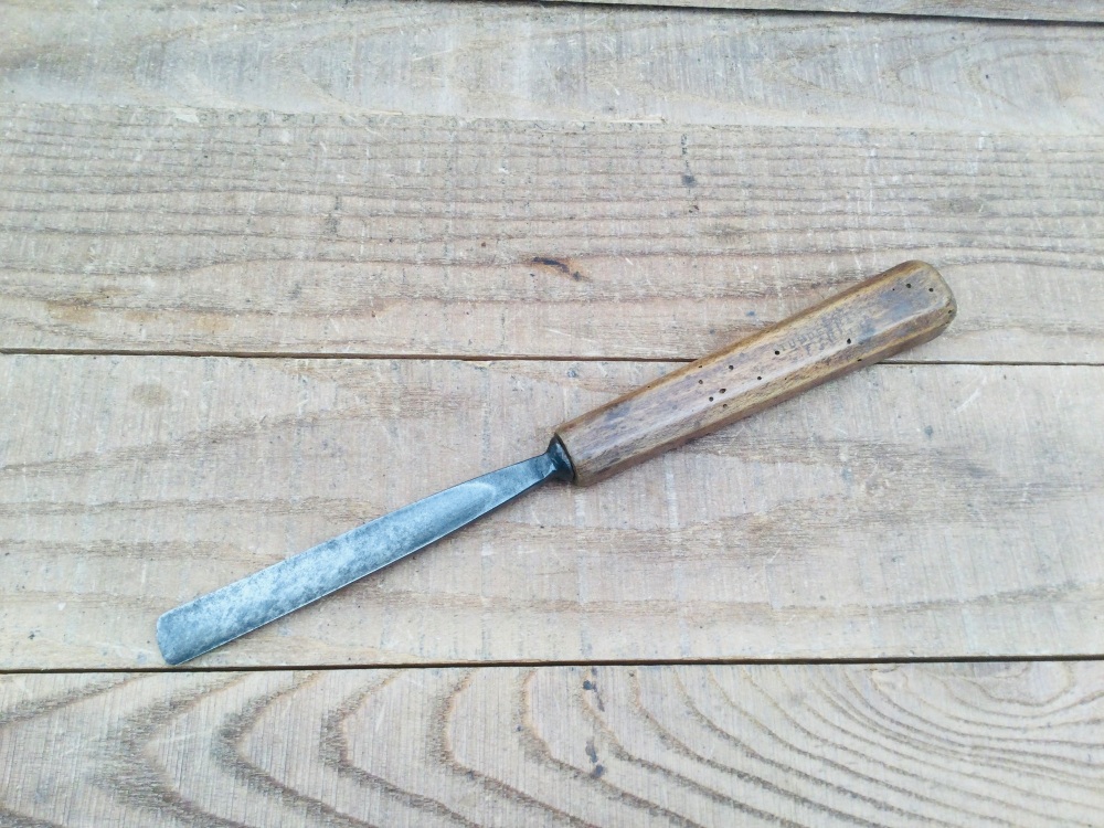 Antique &frac12;&ldquo; S J ADDIS Woodcarving Shallow Gouge Chisel