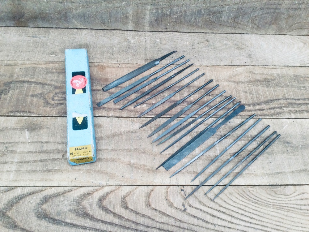 Vintage Genuine Stubs Modelling Jewellery Needle Files & Bedford File Box