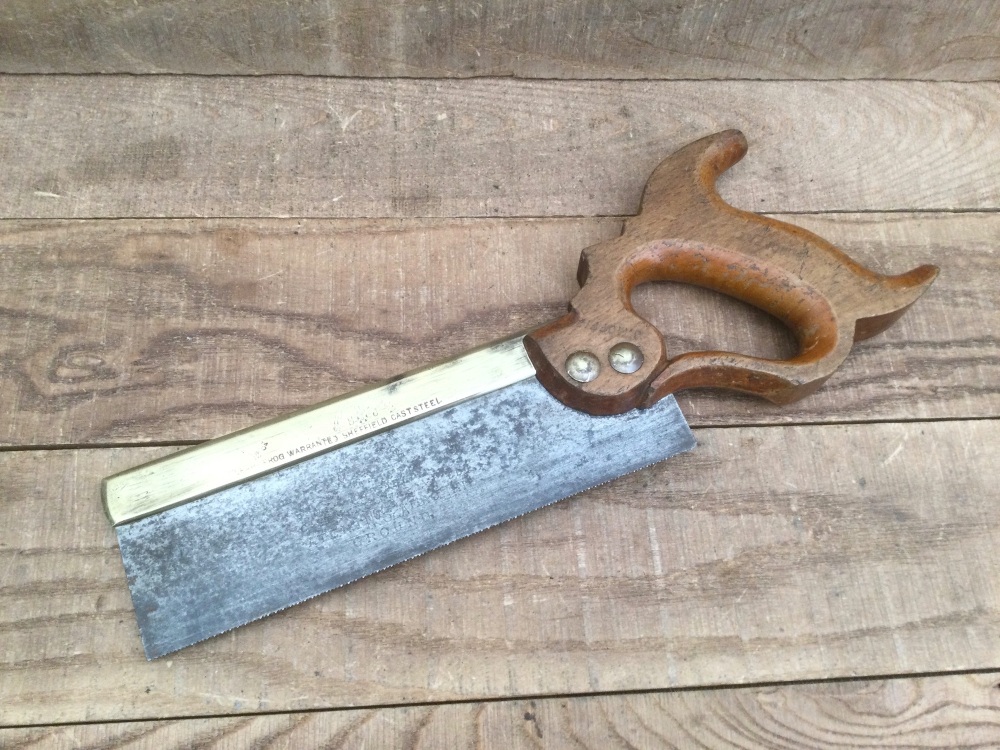 Vintage Spear & Jackson 8&rdquo; No.52A Brass Back Dovetail Saw