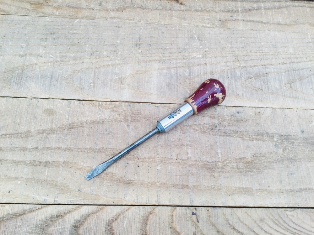 Vintage Leyris 6&rdquo; Flathead Ratchet Screwdriver