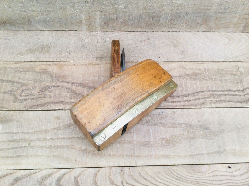 Antique Greenslade Bristol Coachbuilder&rsquo;s Door Check Plane Brass Sides