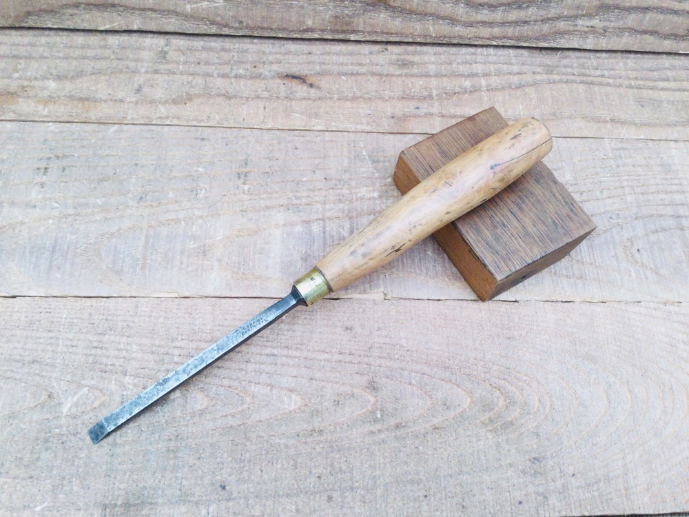 Antique &frac14;" I Sorby Boxwood Firmer Chisel