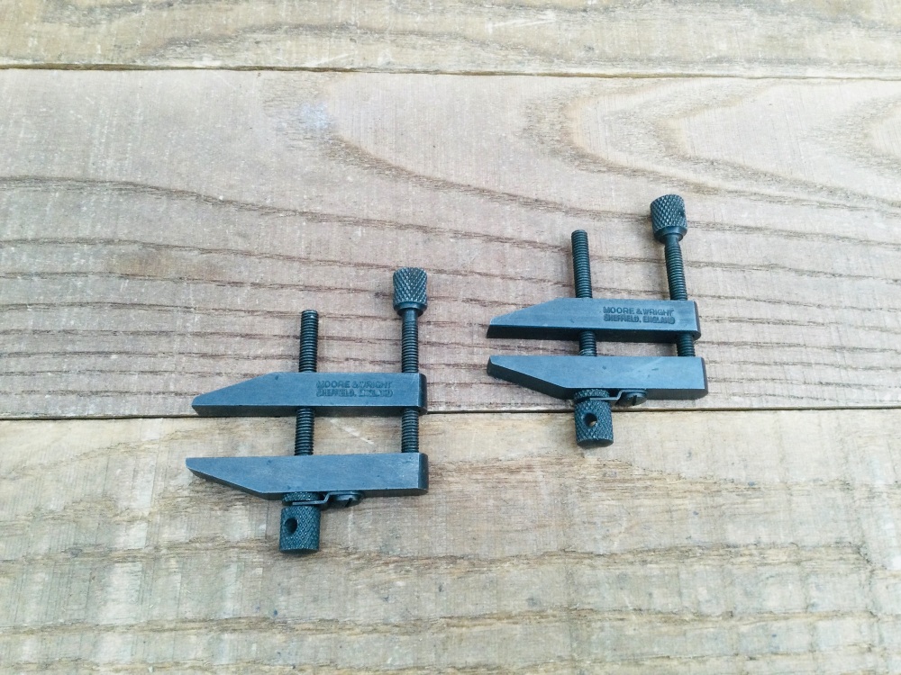 Vintage Pair 2&rdquo; Moore & Wright Toolmakers Parallel Clamps