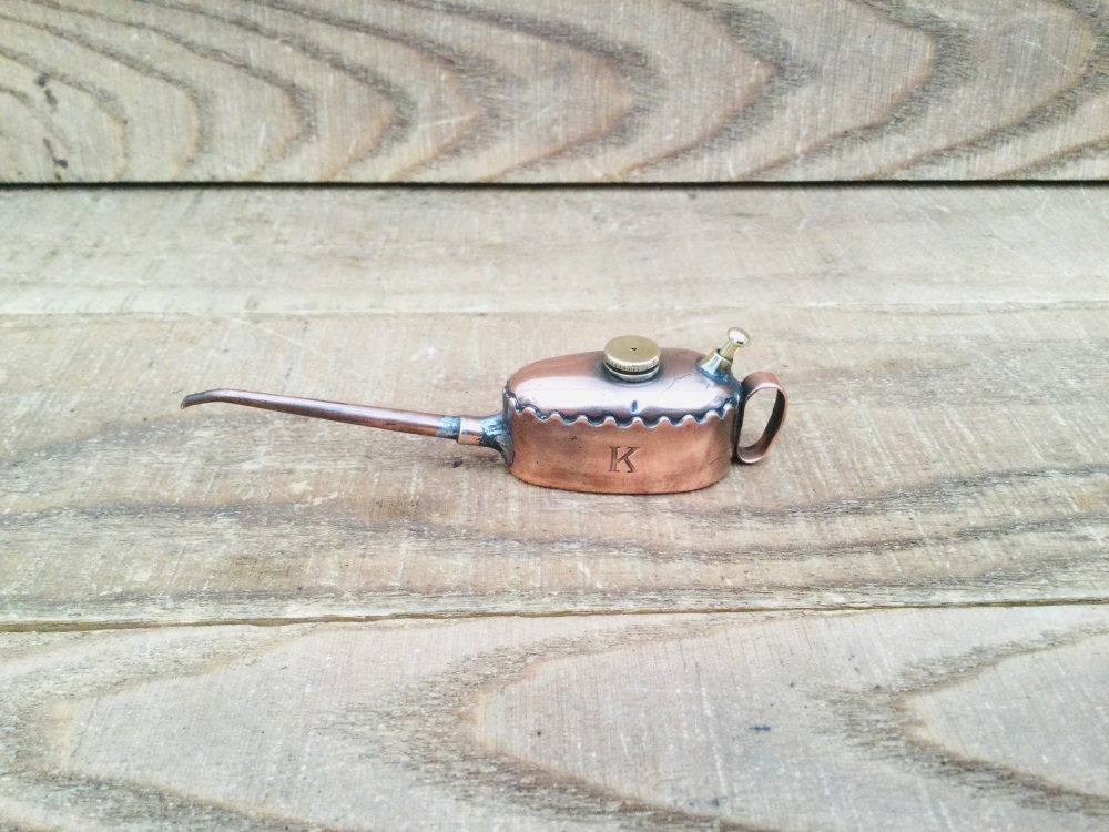 Vintage Meccano Copper & Brass Miniature Kaye & Sons Oil Can