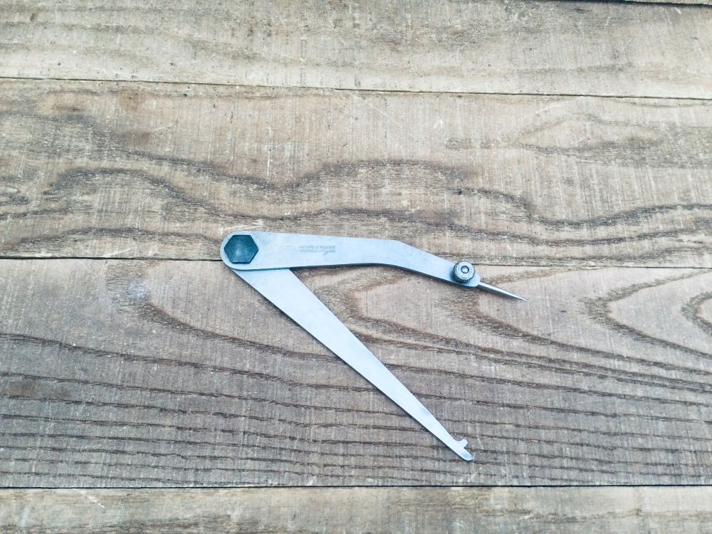 Vintage Moore & Wright Dog Leg Adjustable Silver Steel Calipers