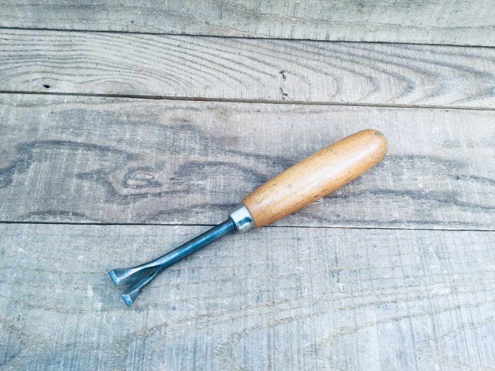 Vintage Wooden Handled Upholsterers Tack Lifter