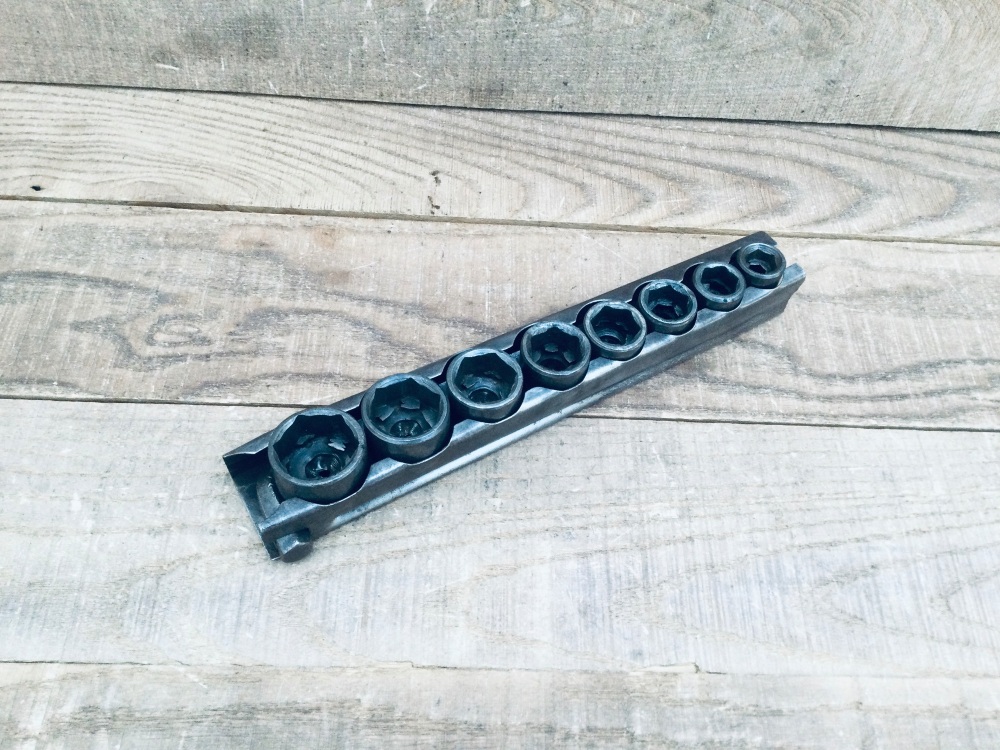 Vintage Imperial Steel Cased Socket Set 1&rdquo; - 3/8&rdquo;