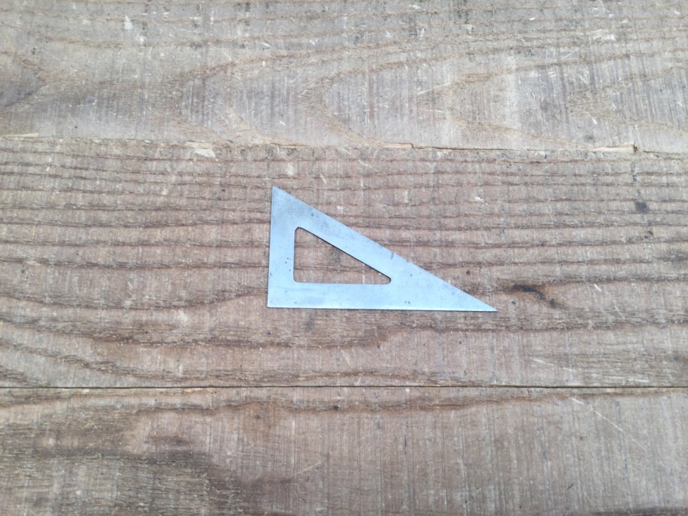 Vintage Engineers Steel Triangular Precision Square