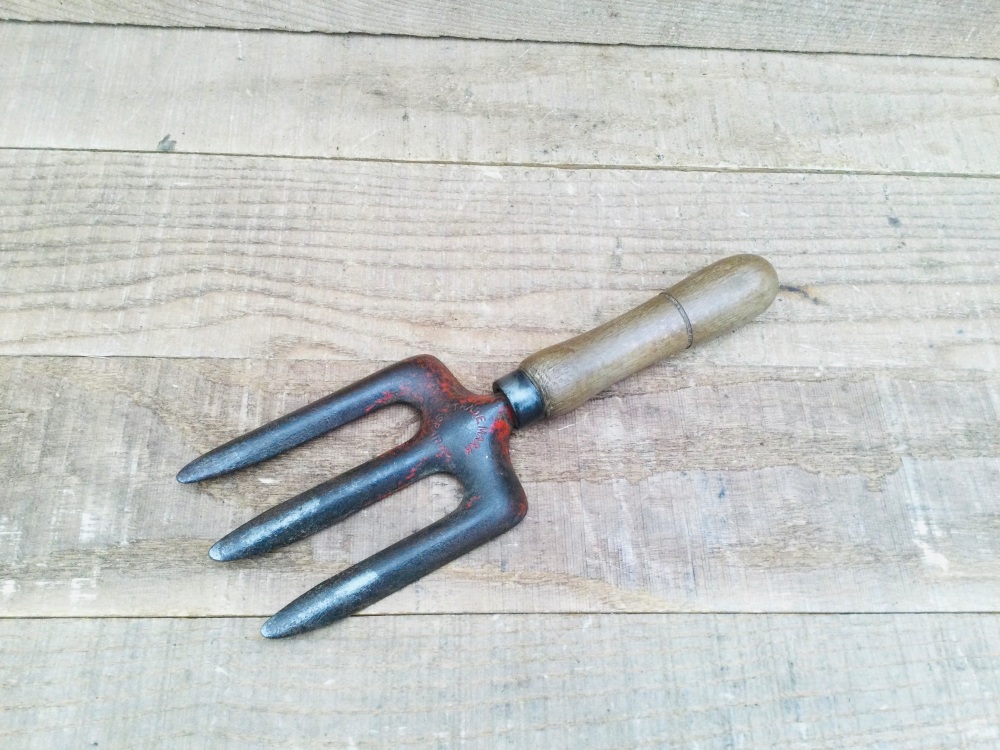 Vintage Cast Steel Garden Hand Fork