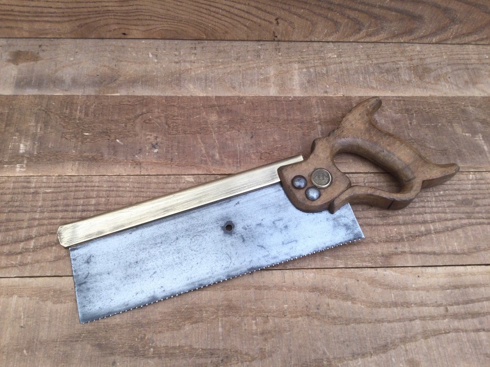 Vintage Carpentry 10&rdquo; Brass Backsaw
