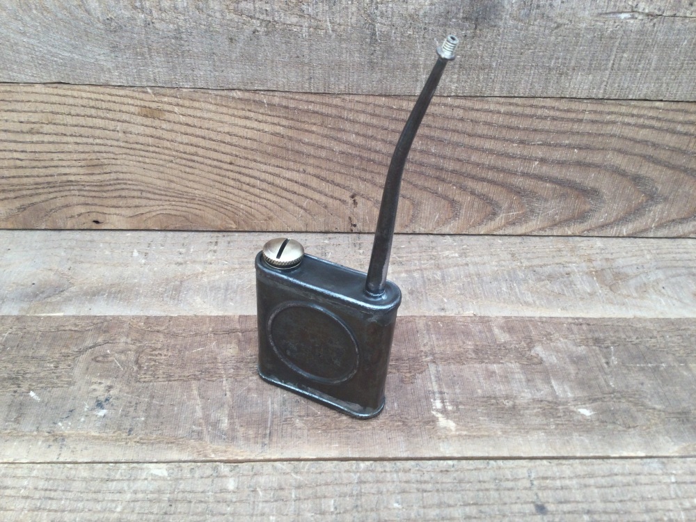 Vintage Small Brass Fitted Hand Oiler Can