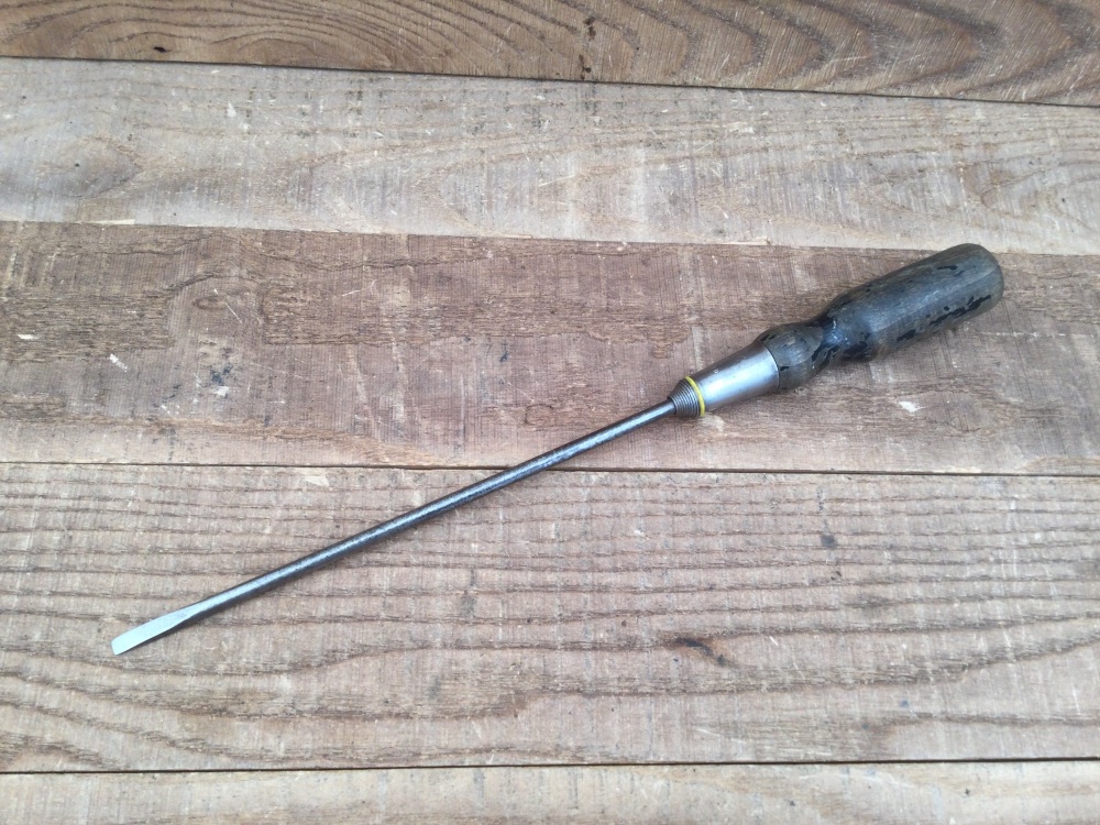 Vintage Stanley No.45 Long Reach Flat Tip Screwdriver 12 &frac34;" Length