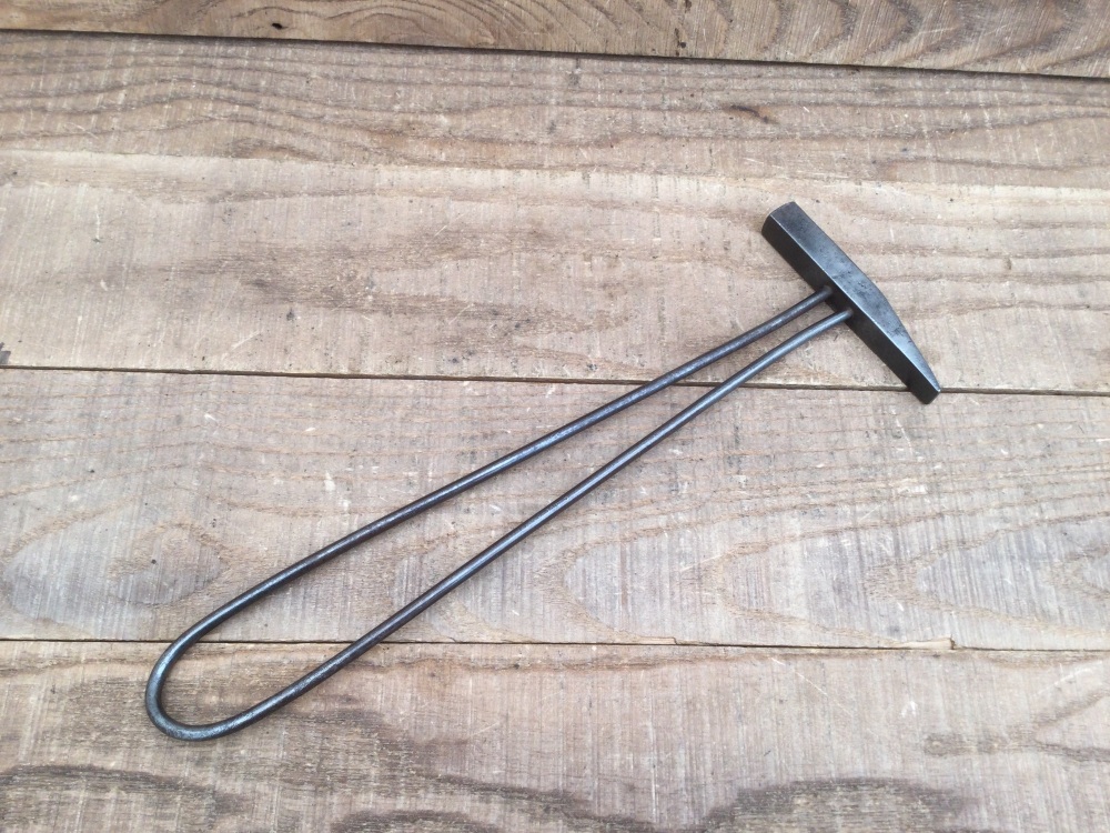Vintage Cast Steel Hammer Wire Formed Handle
