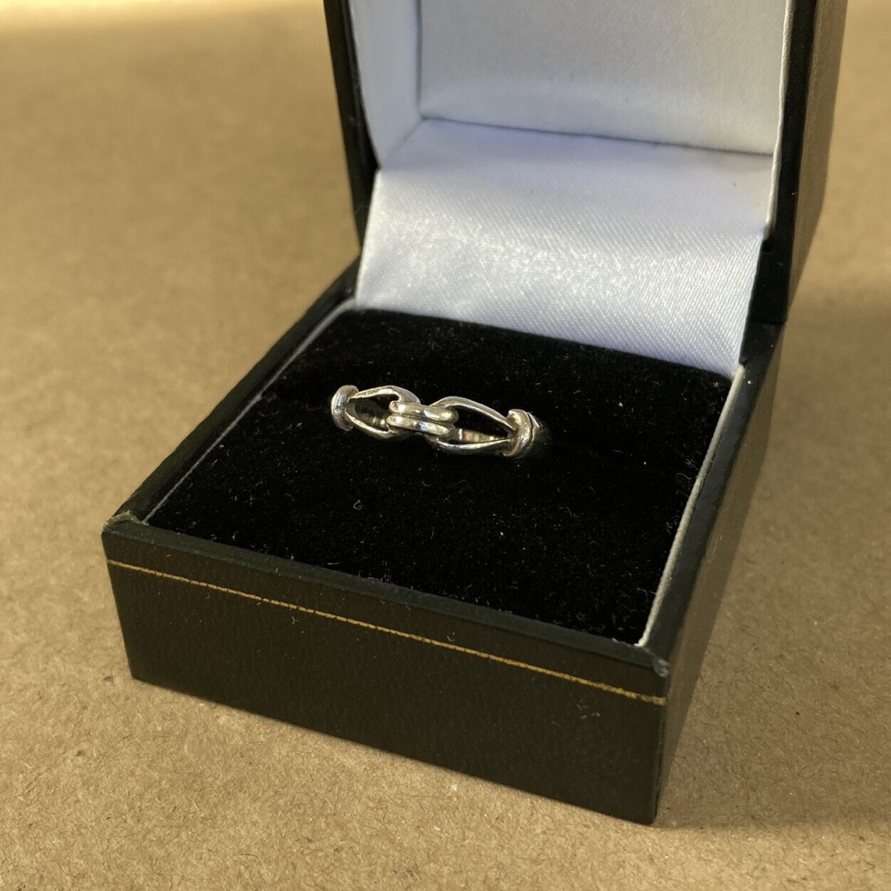 Sterling Silver Ring Links Marked 925 Joined Links
