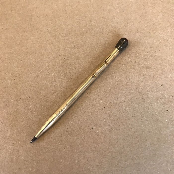 Wahl Eversharp Propelling Pencil Gold Filled Chevron Made USA c1935 With Lead