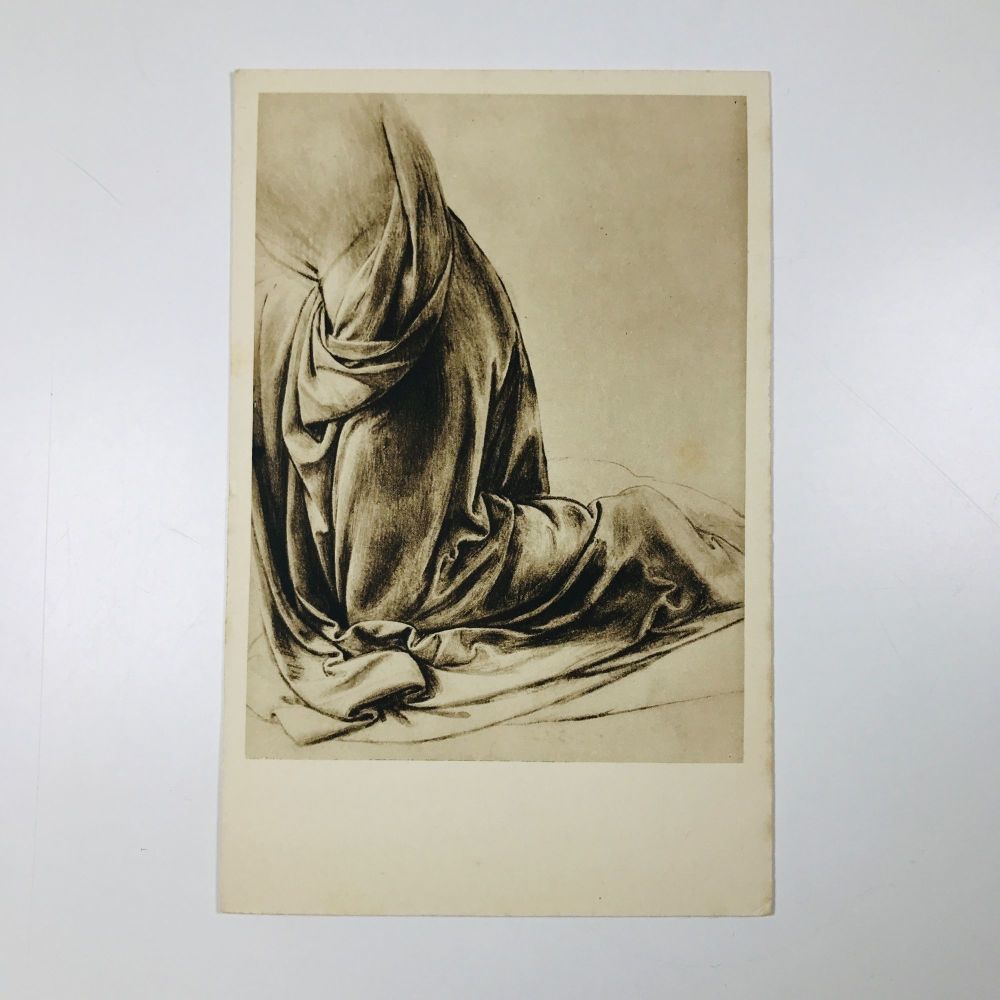 Leonardo da Vinci. Study of Drapery Postcard from Exhibition Italian Art RA 1930