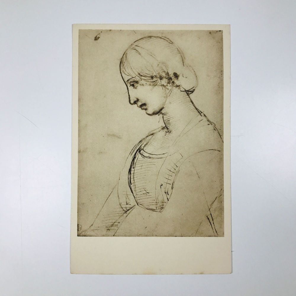 Raphael "Study For Head of Mary Magdalene" Original Vintage Art Postcard