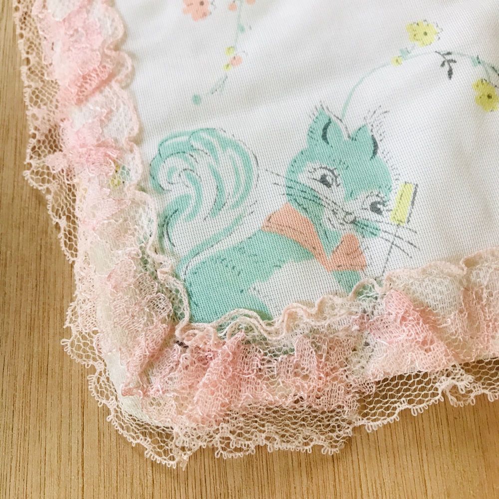 Vintage Tiny Bedcover for Doll's Bed Handmade late 1960's/early 1970's