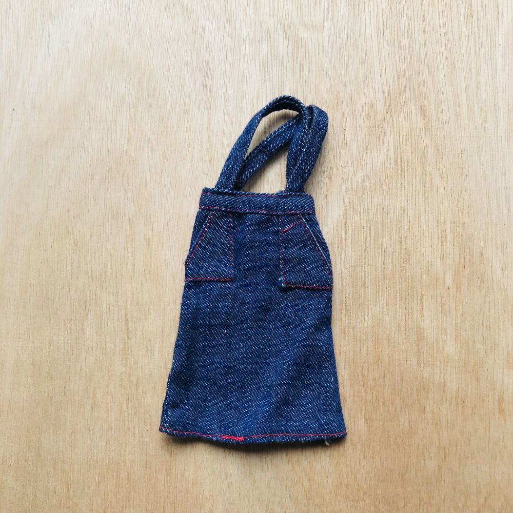 Sindy Doll 1981 Denim Skirt with Braces 44032 Separates Vintage Pedigree