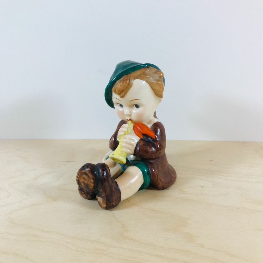Hummel Ceramic Boy With Trumpet RARE 1950's Berta Hummel Figurine Goebel Letter Opener