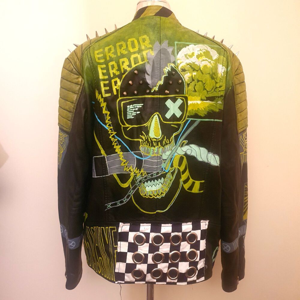 Crust punk leather jacket new arrivals