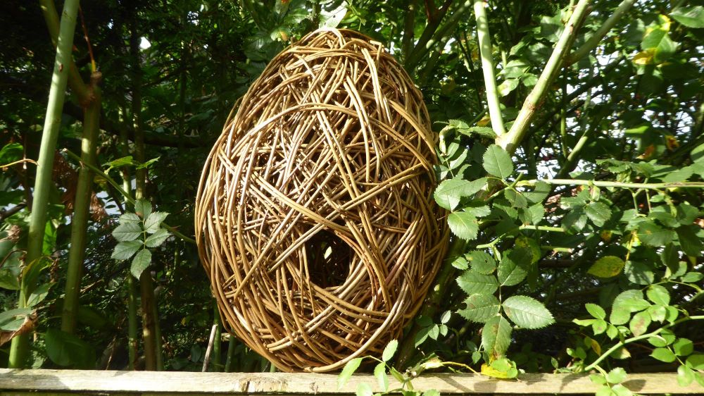 Oval shaped willow birdhouse (made to order)
