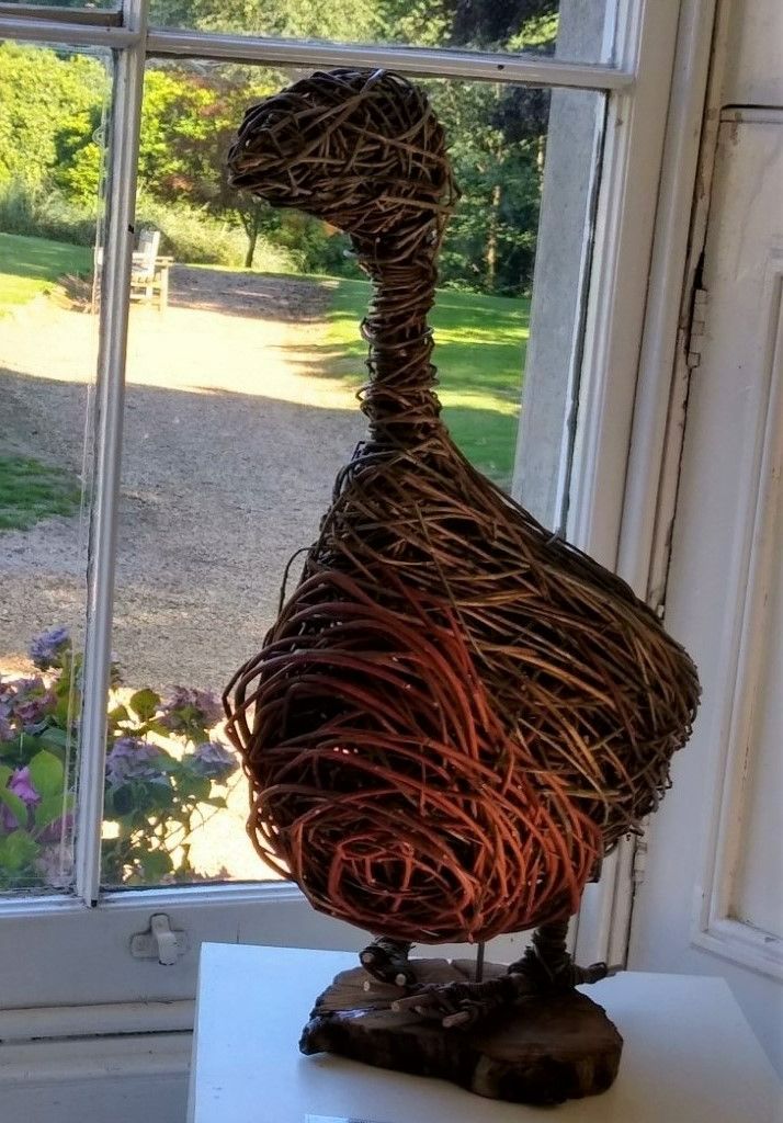 Willow goose sculpture